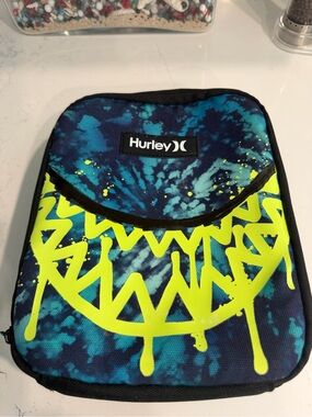 Hurley NEON CAMFUN zip around insulated lunch bag / day bag -excellent conditION